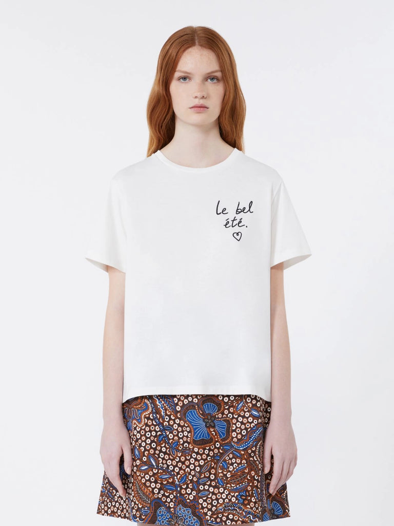 max mara jersey t-shirt with graphics
