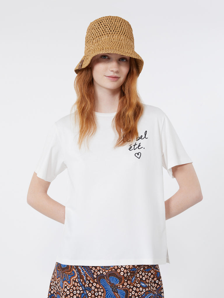 max mara jersey t-shirt with graphics