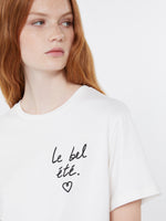 Jersey T-Shirt With Graphics for Women - White - Max Mara UAE