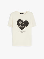 Cotton Jersey T-Shirt for Women - Ivory - Max Mara UAE