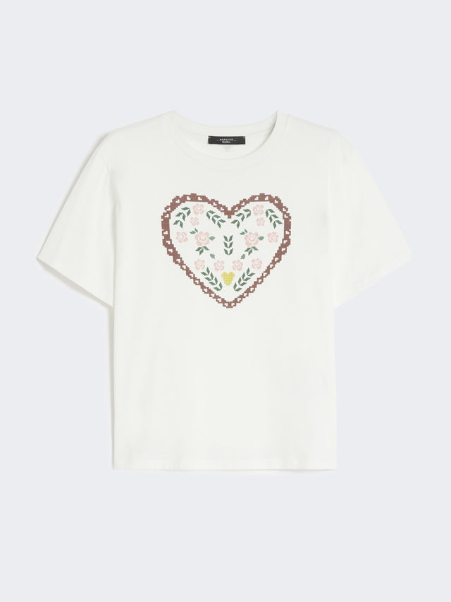 max mara cotton t-shirt with graphic print for women