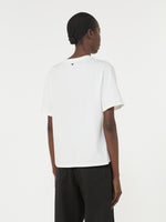 Print and embroidery-adorned jersey T-shirt