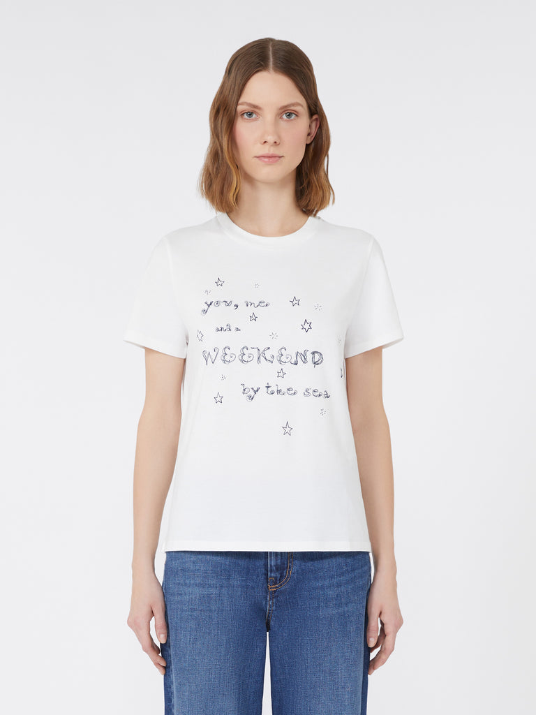 max mara cotton print t-shirt