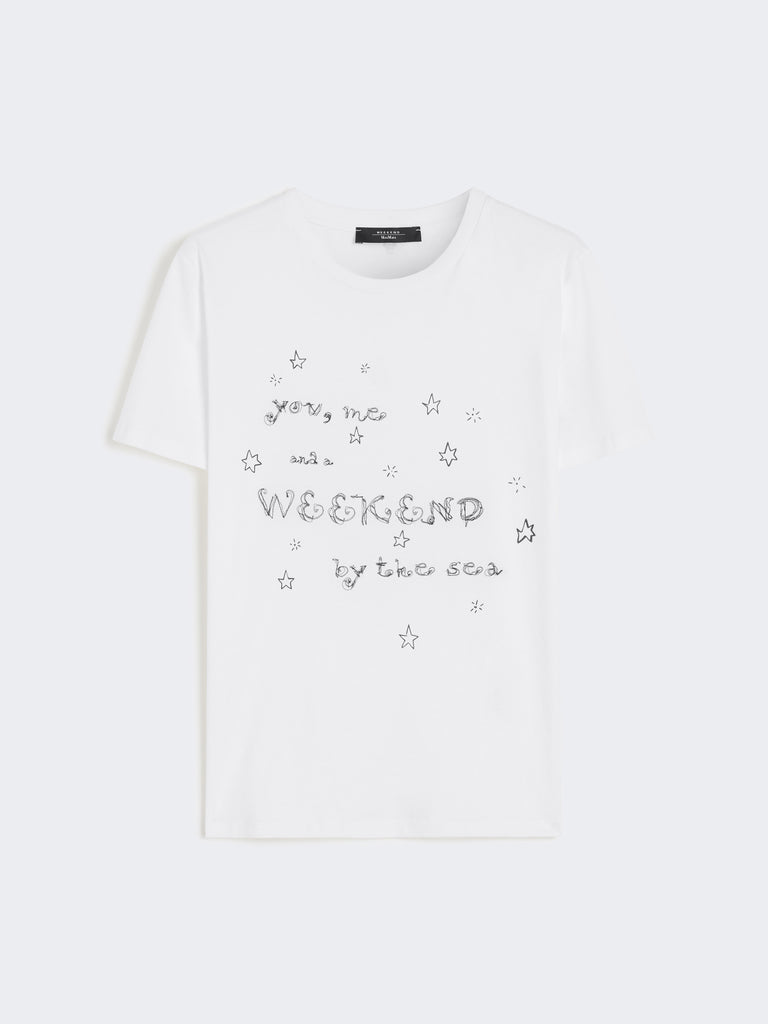 max mara cotton print t-shirt