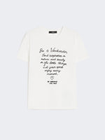 Cotton Print T-Shirt for Women - White - Max Mara UAE