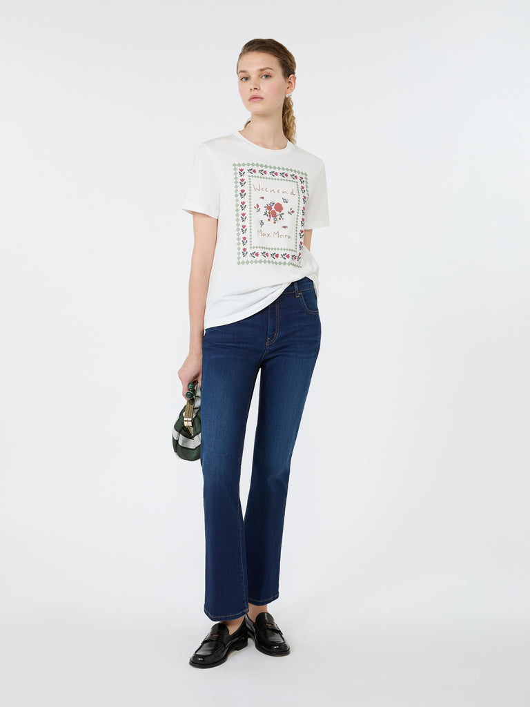 max mara cotton print t-shirt