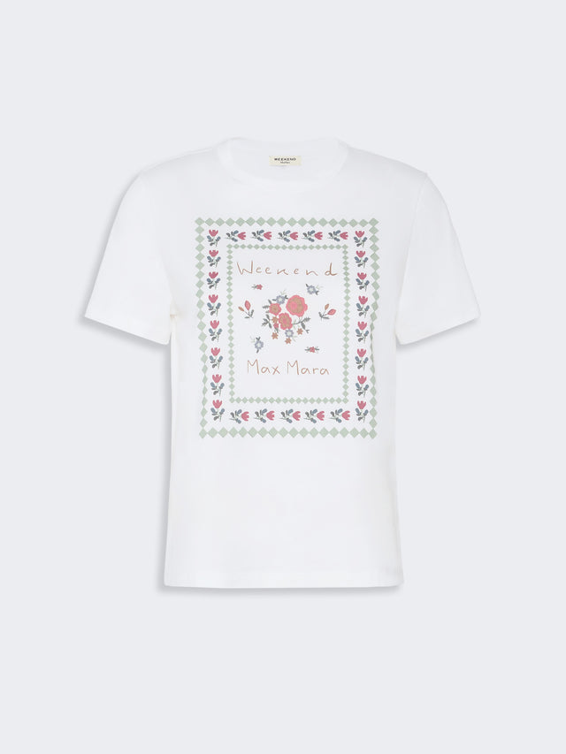max mara cotton print t-shirt for women