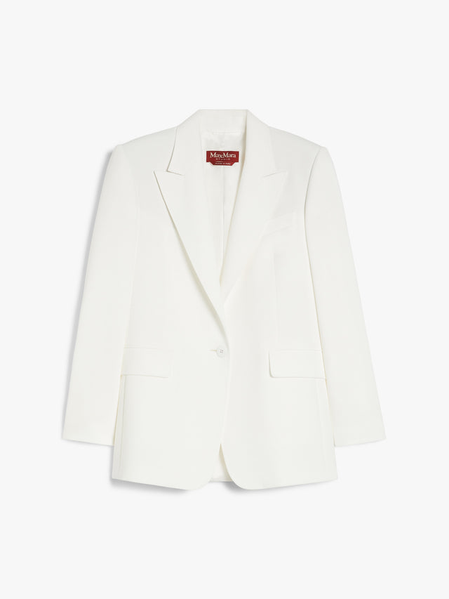 Single-Breasted Cady Blazer for Women - White - Max Mara UAE