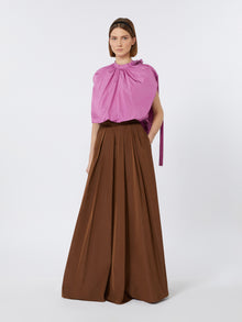 Long Taffeta Skirt for Women - Brown - Max Mara UAE