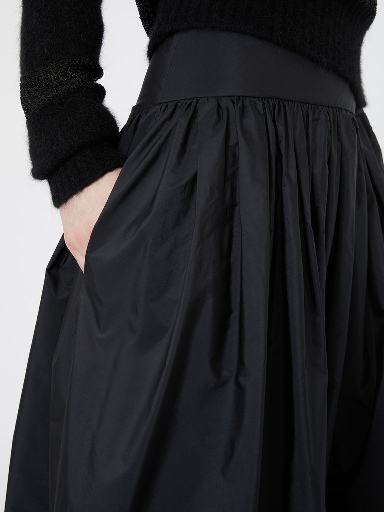 max mara long silk-blend taffeta skirt