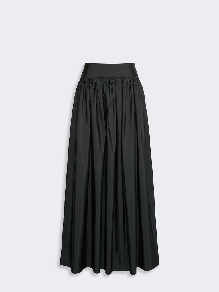 max mara long silk-blend taffeta skirt