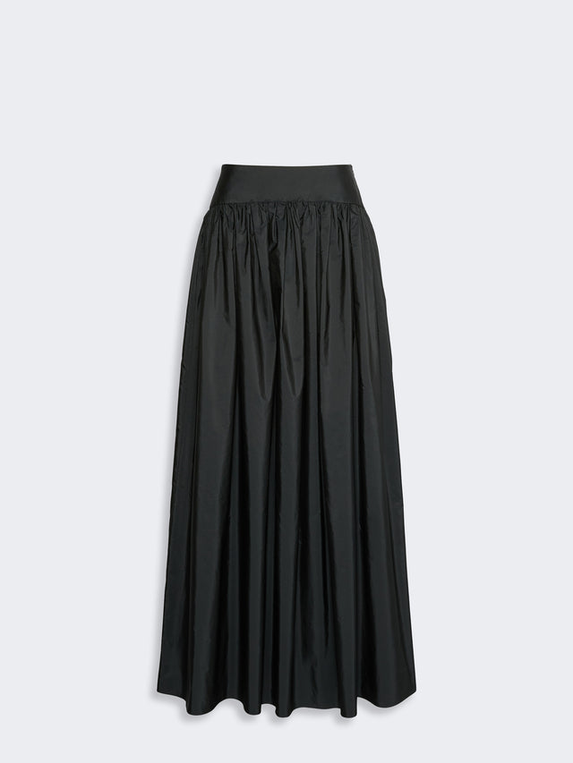 max mara long silk-blend taffeta skirt for women