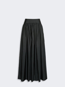 Long Silk-Blend Taffeta Skirt for Women - Black - Max Mara UAE