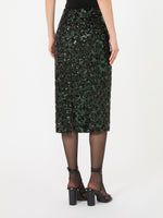 max mara sequinned and embroidered tulle pencil skirt for women