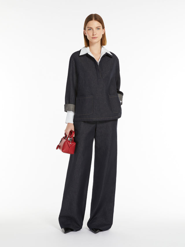 Printed crepe de chine shirt