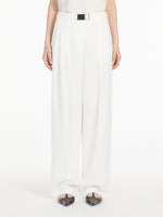 Long Cady Trousers for Women - White - Max Mara UAE
