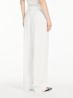 Long Cady Trousers for Women - White - Max Mara UAE