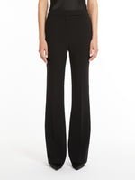 Flared Sable Trousers for Women - Black - Max Mara UAE
