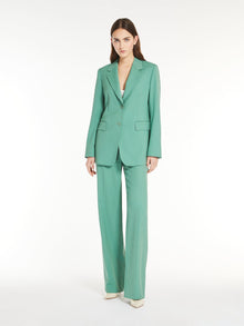 Wool crepe trousers