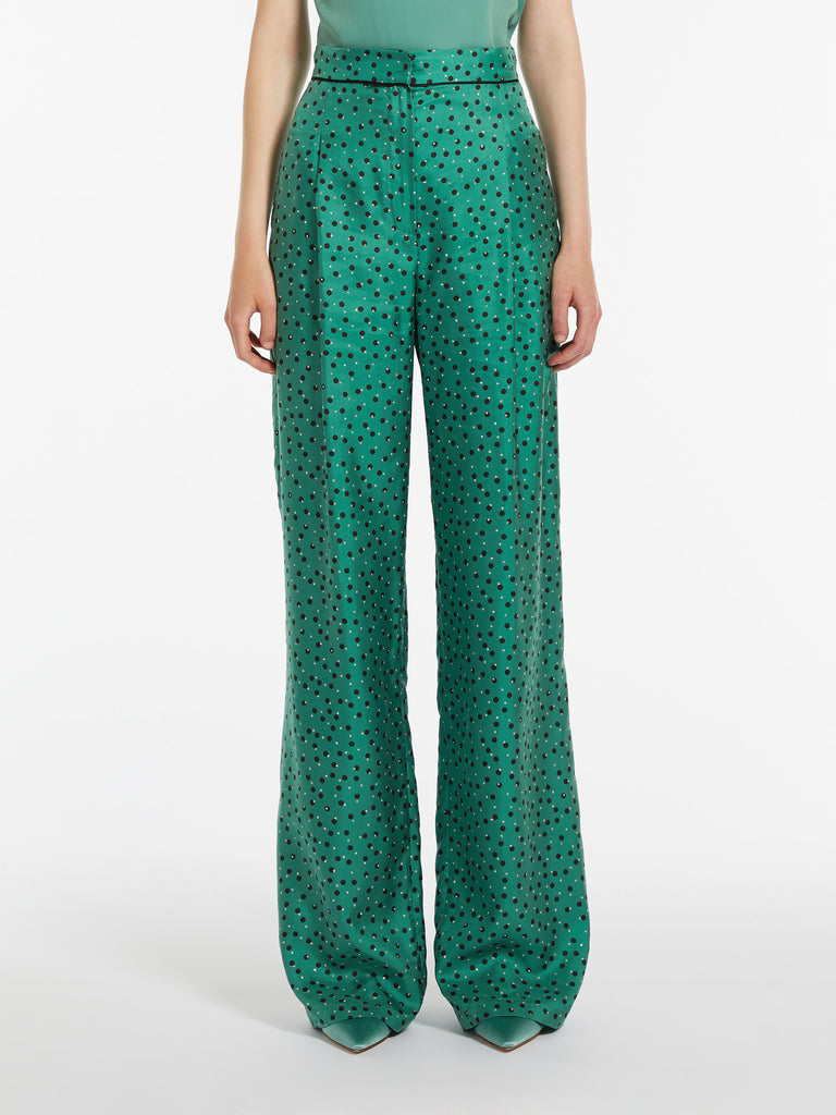 Silk palazzo trousers