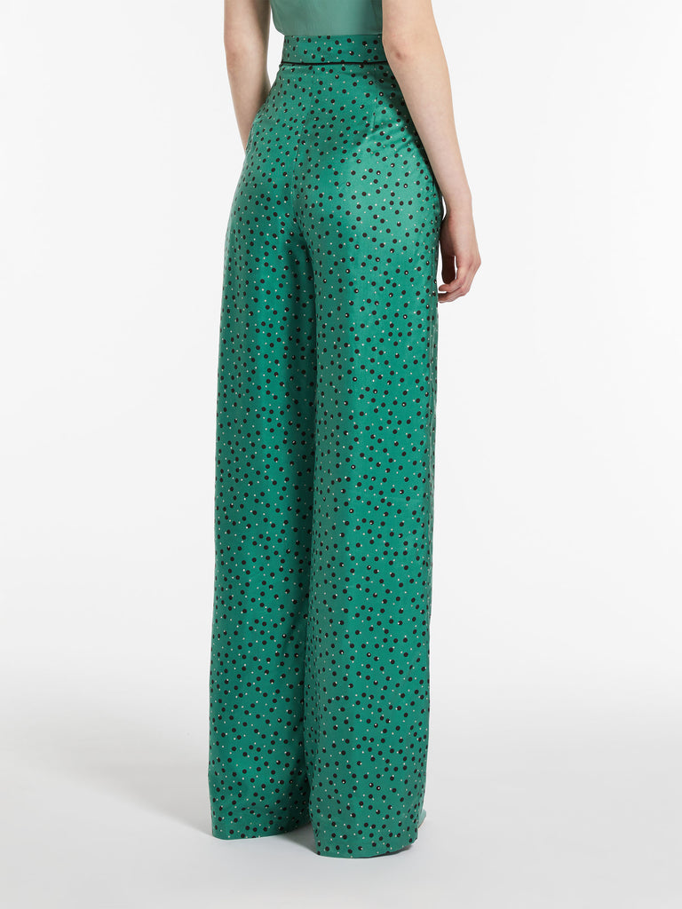 Silk palazzo trousers