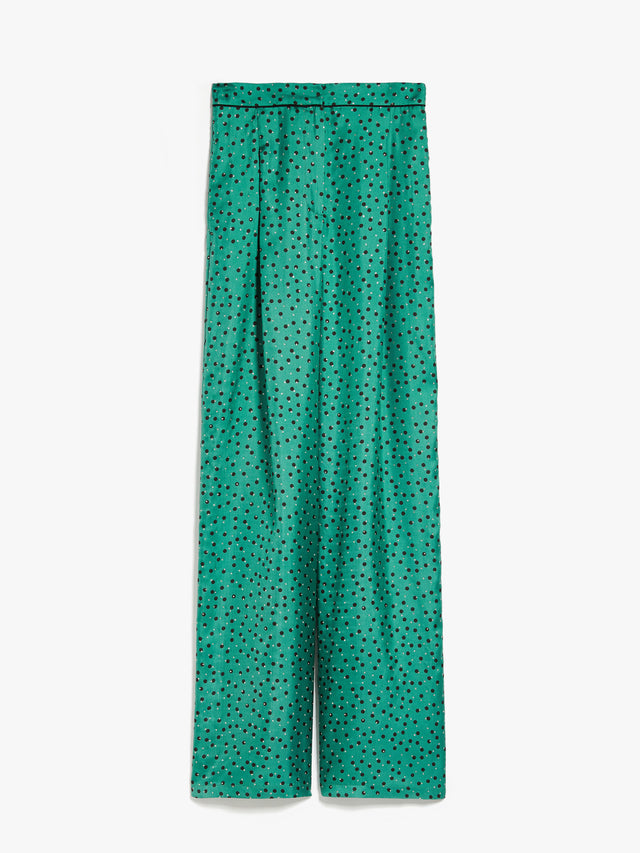 Silk palazzo trousers