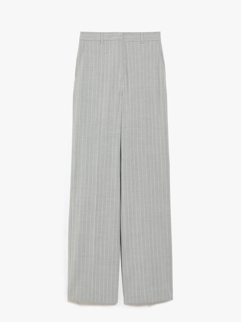 Pinstripe wool trousers