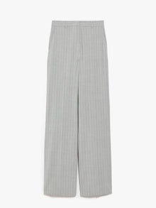 Pinstripe wool trousers