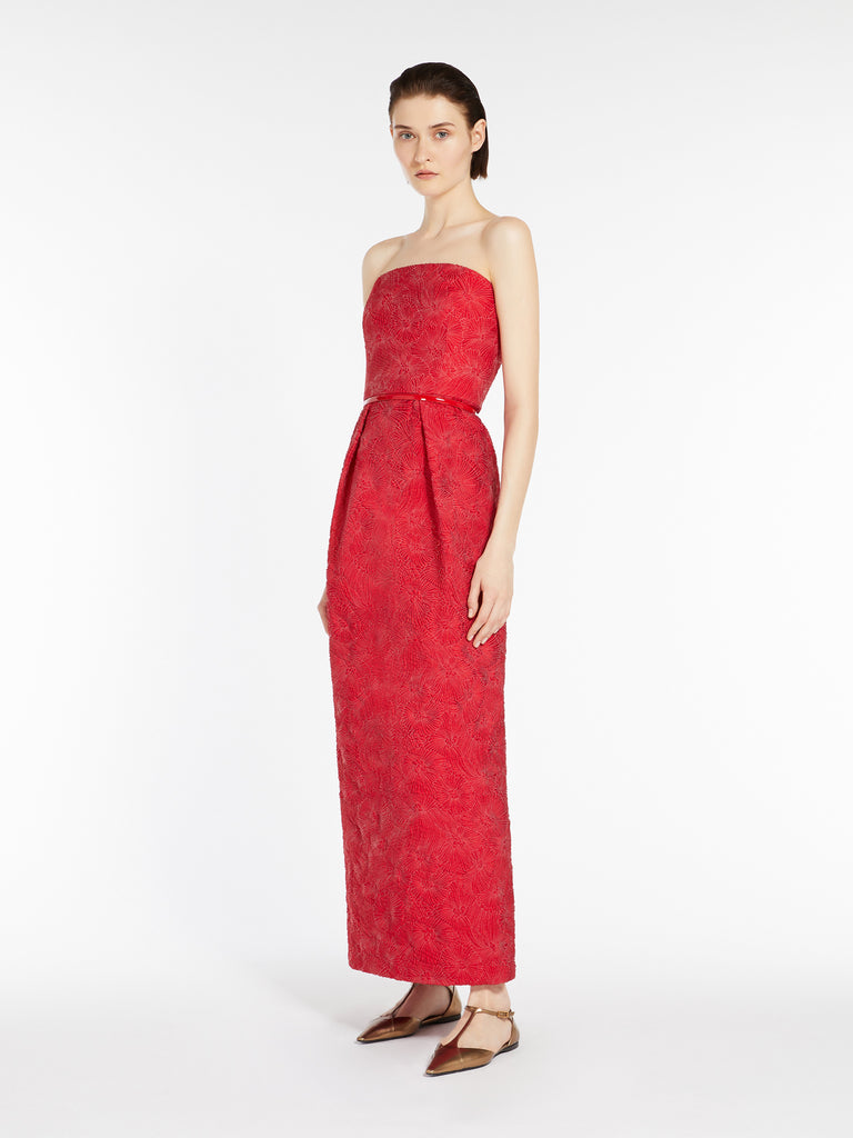 max mara cloqué bustier dress