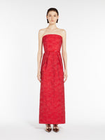 Cloqué Bustier Dress for Women - Red - Max Mara UAE