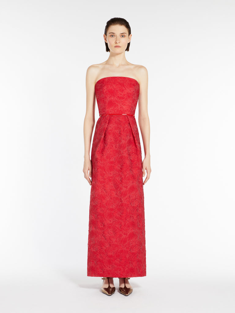 max mara cloqué bustier dress