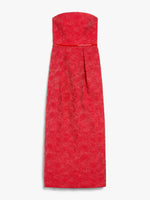 Cloqué Bustier Dress for Women - Red - Max Mara UAE