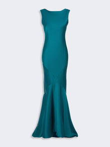 Long Envers Satin Dress for Women - Oil - Max Mara UAE
