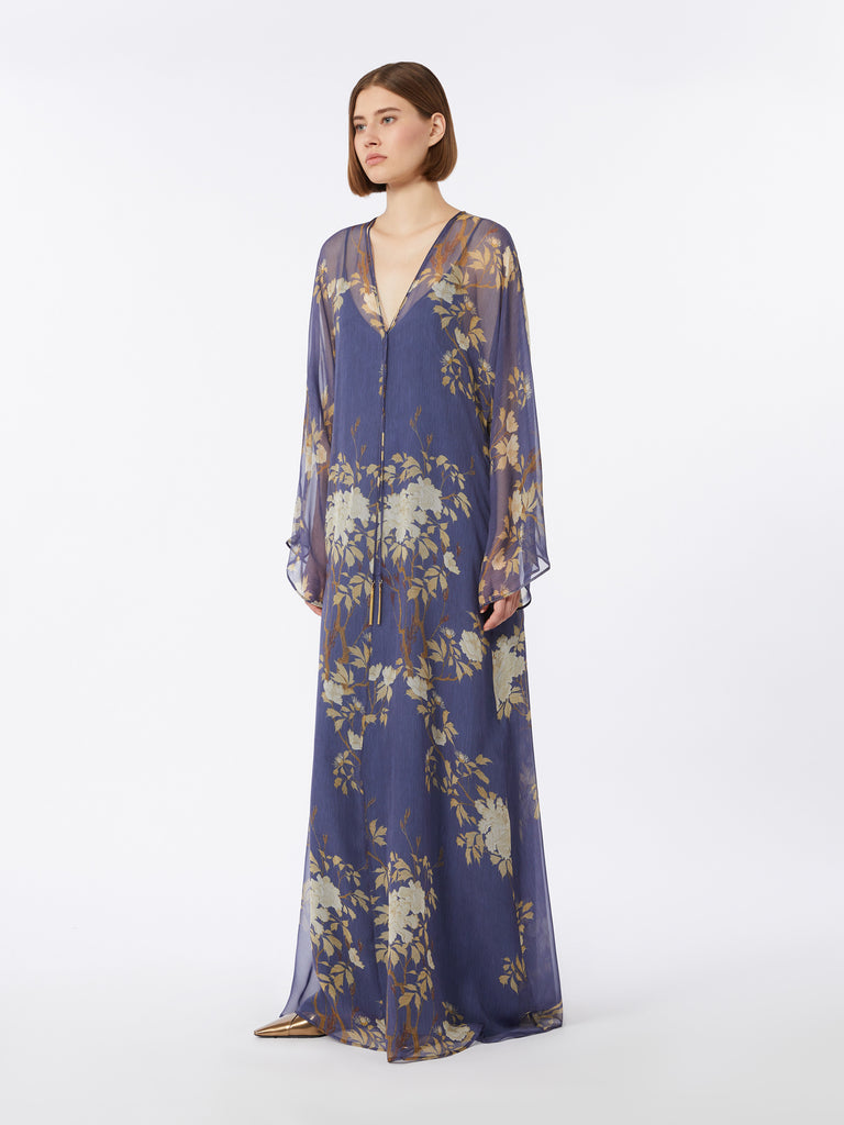 max mara printed silk kaftan dress