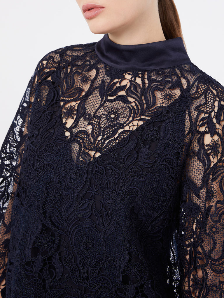 max mara macramé lace blouse