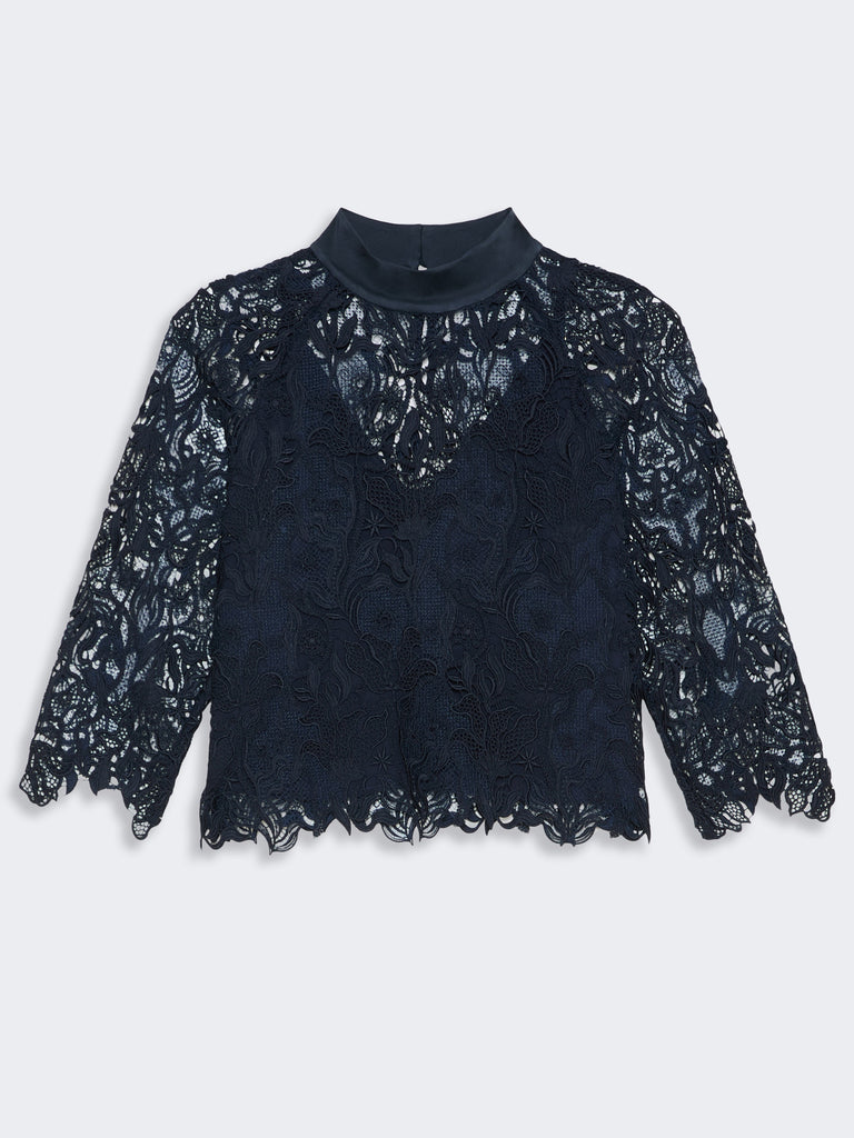 max mara macramé lace blouse