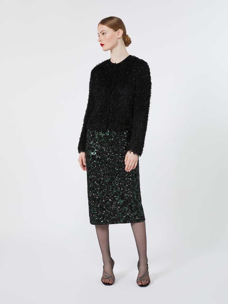 max mara soft-textured cardigan with sequins