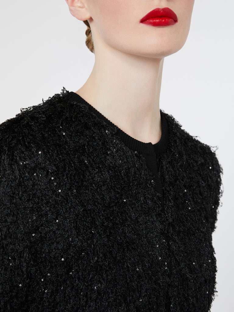 max mara soft-textured cardigan with sequins