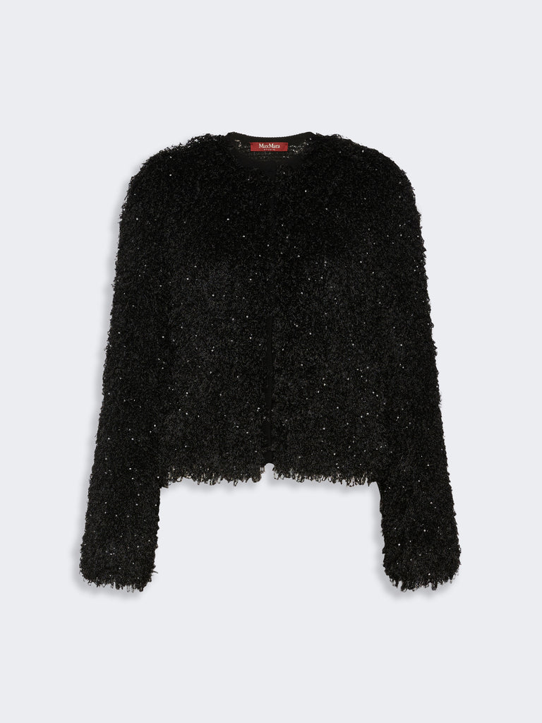 max mara soft-textured cardigan with sequins