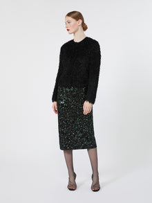 max mara soft-textured cardigan with sequins for women