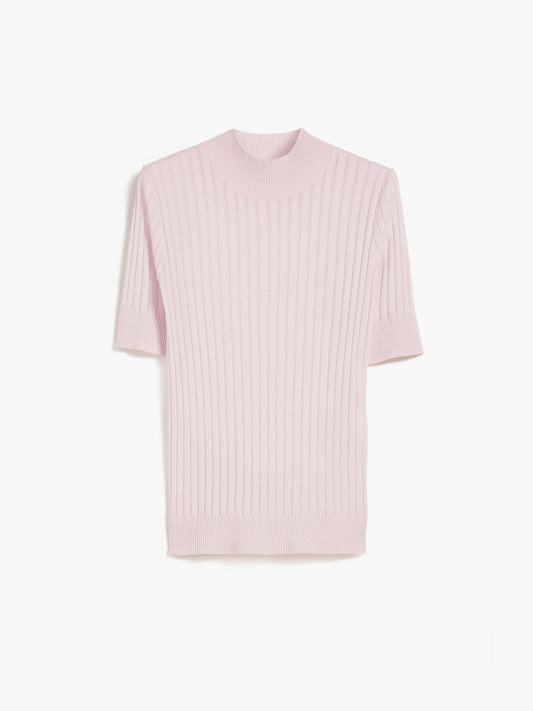 Wool and silk polo neck sweater