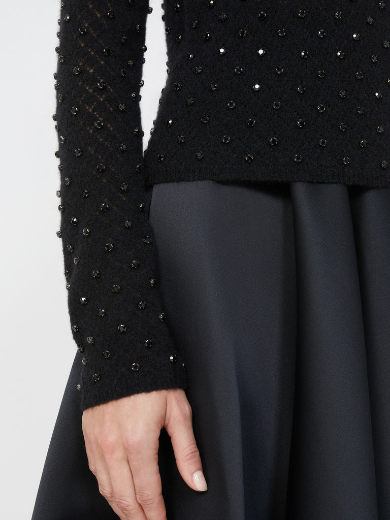 max mara embroidered wool and mohair yarn sweater