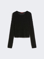 Embroidered Wool And Mohair Yarn Sweater for Women - Black - Max Mara UAE