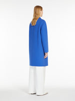 Wool Cocoon Coat for Women - Cornflower Blue - Max Mara UAE