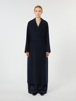 Wool Robe Coat for Women - Midnightblue - Max Mara UAE
