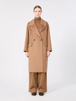 max mara double-breasted wool and cashmere coat for women