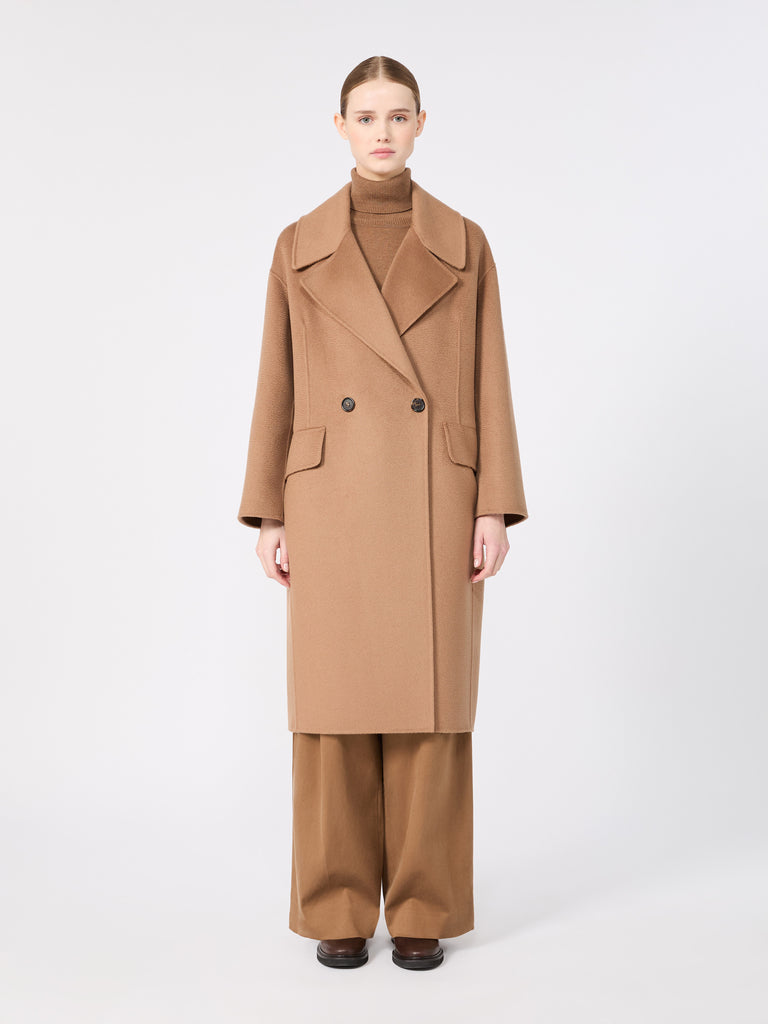 max mara double-breasted wool and cashmere coat