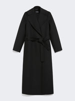 Wool Drap Wrap Coat for Women - Black - Max Mara UAE