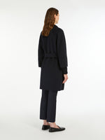 Short Double-Faced Wool Coat for Women - Midnightblue - Max Mara UAE