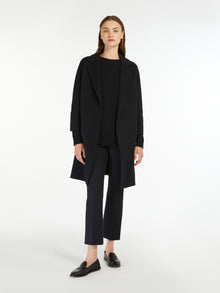 Short Double-Faced Wool Coat for Women - Midnightblue - Max Mara UAE